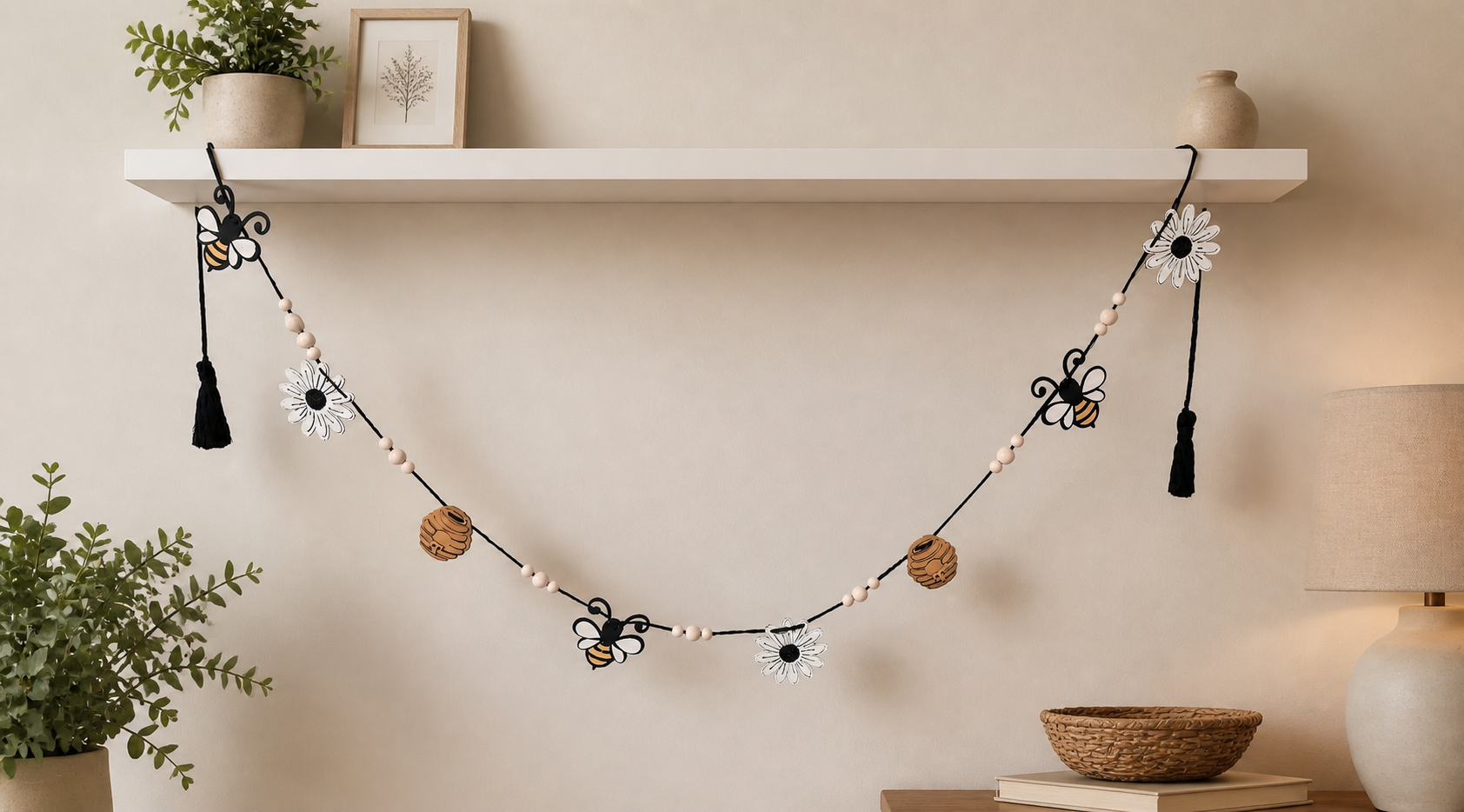 Summer Macrame wood Garland